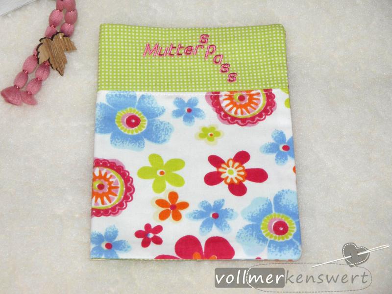 Mutterpasshülle "Mutter(s)pass" bestickt mit Schriftzug -sofort lieferbar-